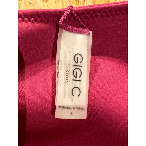 GIGI C LINDA BIKINI BOTTOM SEXY CUTE BEACH VIBES SMALL BERRY NWT - Picture 3 of 3